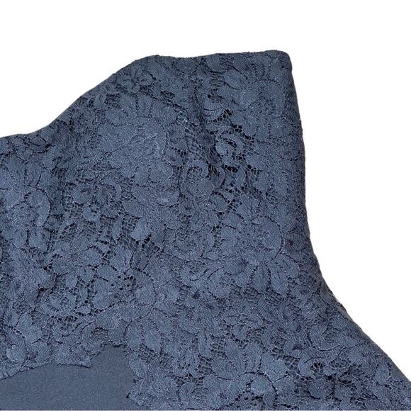 Aidan Mattox Black Mermaid Style Strapless Gown With Lace Size 6 - Picture 8 of 12